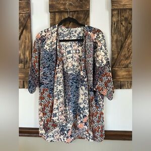 Liberty Love Floral Print Sheer Kimono Women’s Medium